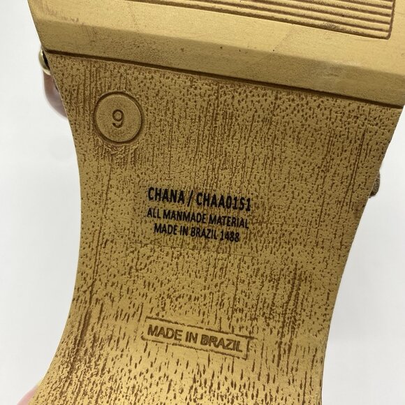 Steve Madden Chana Studded Wood Heel Sandals Size 9 Open Toe Clog Platform Slide - Picture 10 of 12